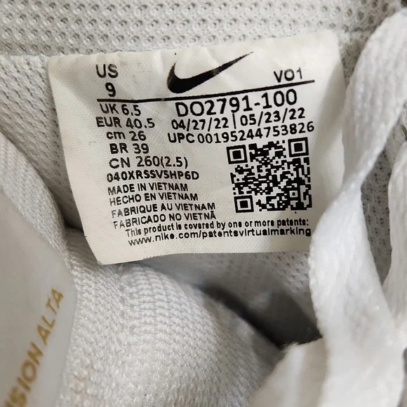 Nike Court Vision Alta Leopard Print Low Lace-up Sneakers (Size 9) - Picture 13 of 13